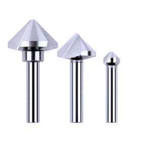 SONGQI High Speed Steel 90 Degrees Carbide Tools 1 or 3 Flutes Chamfering Milling Cutter