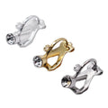 Satellite Stone Japan Hypoallergenic Stainless Steel Triangle Stud Earrings Entainment Sling Piercing Ear Clip Accessory