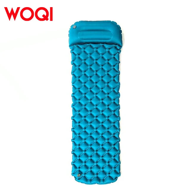 WOQI  Waterproof Sleeping Mat tpu Material No Inflation Portable Easy Folding 4 Seasons Outdoor Camping Pad with Pillow