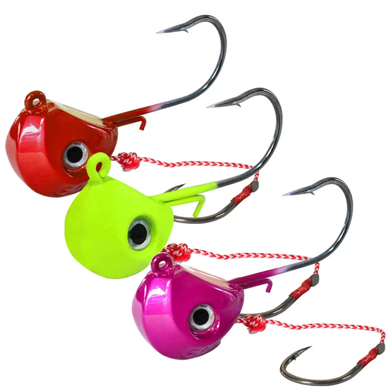 40/60/80/100/120/140g Wholesale Artificial Fishing Lure Ocean SaltWater Jigging Lead Head Fishing Hook Hard Lure Bait MegaBDM