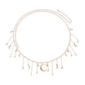 Women's Adjustable Gold Silver Alloy Waist Chain Layered Beads Sun Star Belly Chain Bikini Body for Beach Party Beach