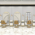 Hot Sale Luxury Salon Mirror Gold Styling Station Hair Salon Led Light Mirror for Salon Decor