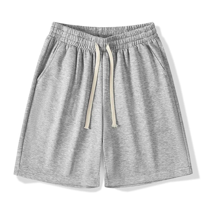 Wholesale Casual Customized Logo Shorts for Outdoor Running Men's Fitness Mid Waist Breathable Featuring Pockets Cotton Shorts