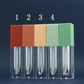Cosmetic Packaging Makeup Lip Gloss Container Flat square 3ml Small Mini Lipgloss Tubes clear with Wand