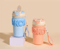Portable 350ml Stainless Steel Water Cup with Lid Straw Vacuum Flask Thermos Travel Camping Tours Children's Outdoor Activities