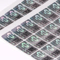Custom 3D Seal Void Hologram Sticker Security Sheet Roll Hologram Sticker Serial Number Scratch Off Holographic Label Security