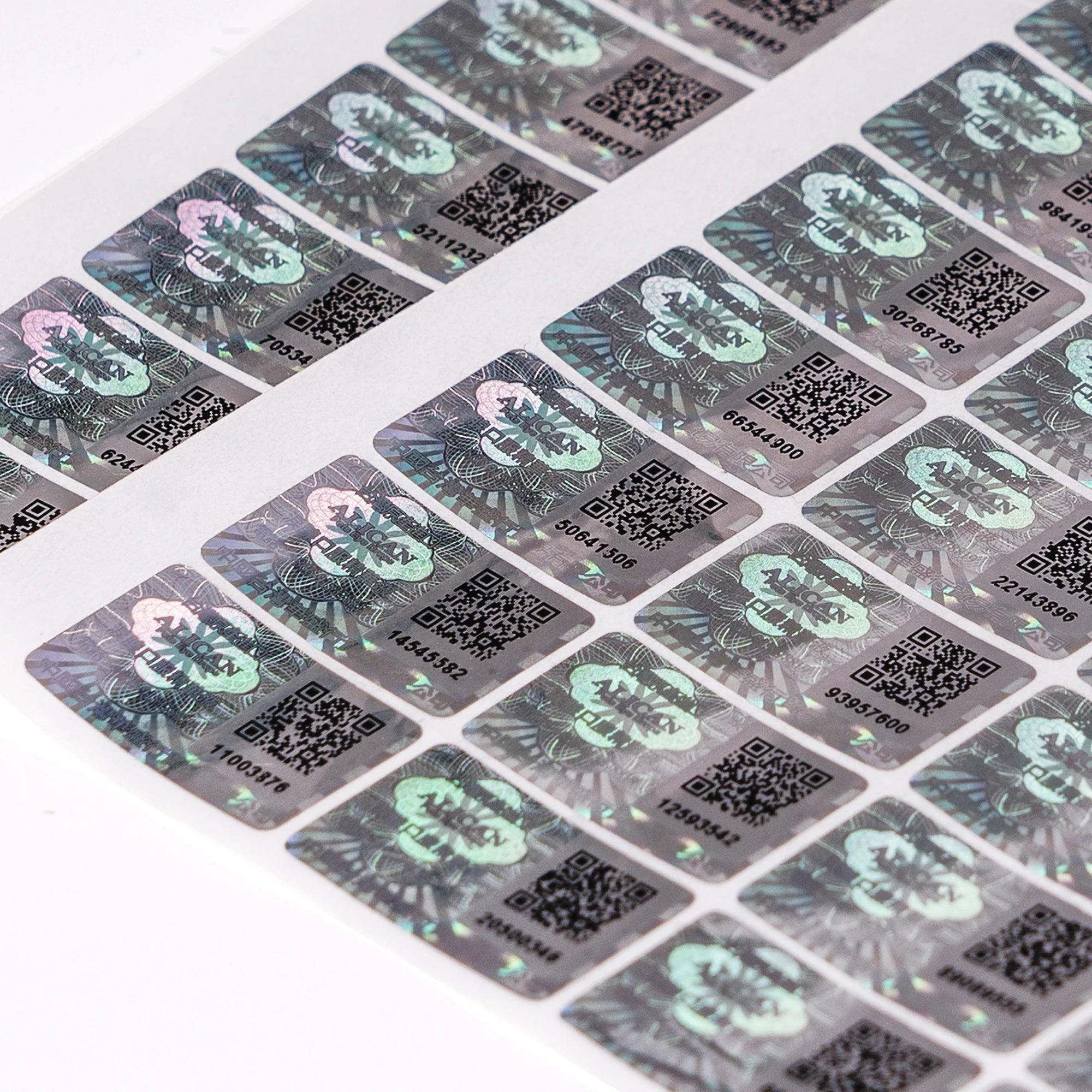 Custom 3D Seal Void Hologram Sticker Security Sheet Roll Hologram Sticker Serial Number Scratch Off Holographic Label Security