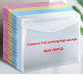 Hot Selling Cute Cartoon Style PVC File Folder A4 Size Examination Document Bag for Students