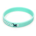 Sport Star Silicone Wristband Debossed Different Color Logo Silicone Bracelet Filling Color Logo Rubber Wrist Band