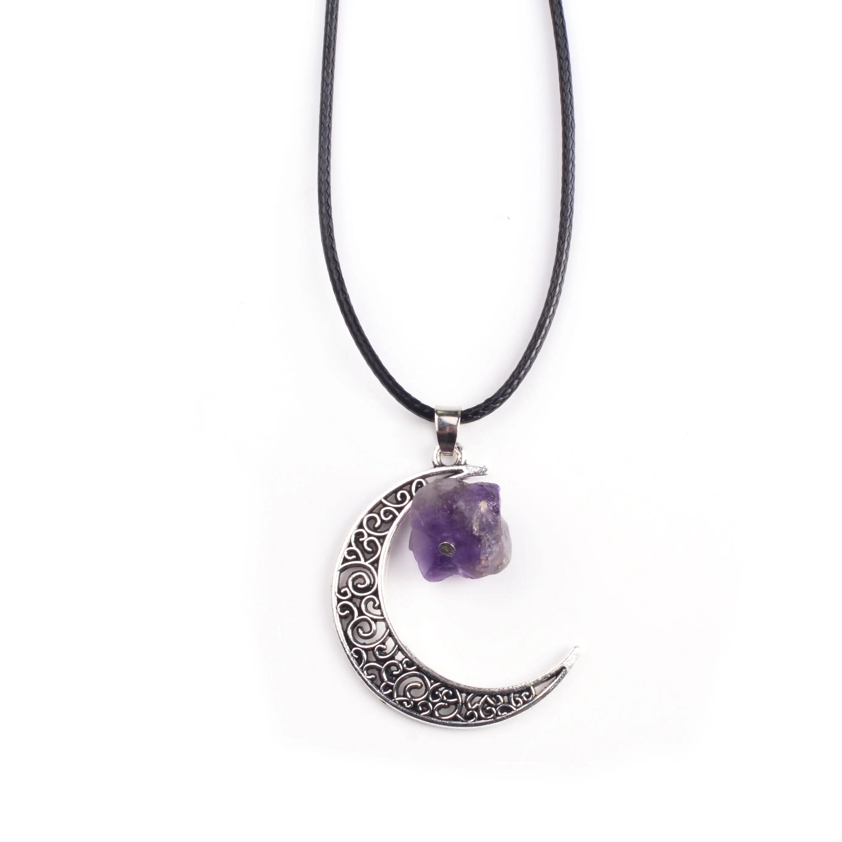 Natural stone crystal necklace star sky moon gem pendant sweater chain can DIY make Earrings Necklace key chain