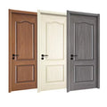China Manufacturers European Style Fancy Decorative Interior Wooden Door White Oak Wood Interior Raised Panel Door