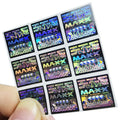 Custom Logo 3D Blue Holographic Label Sticker PET Security Asset Ticket Paper for Cosmetics Drugs for Condoms Eye Drops Printing