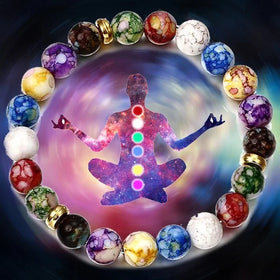 Healing Stone Bracelet Yoga Balance Energy Imitate Volcanic Stones Beads DIY Handmade Jewelry Beaded Bracelets