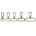 QIFENG Spring Swivel Lobster Clasp Light Gold Metal Snap Hook for Sling Bag and Metal Dog Hook for Chain