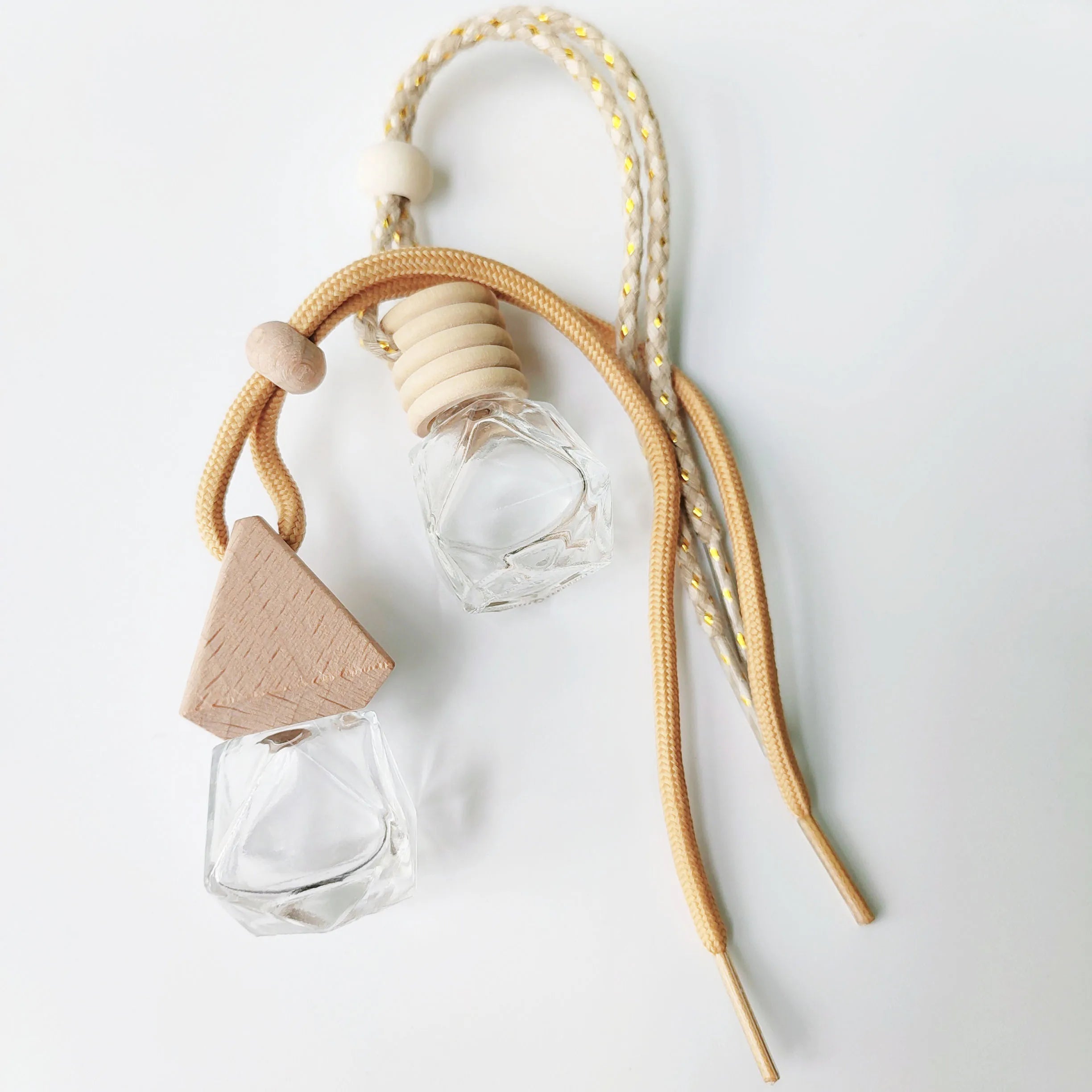 8ml Round Shape Car Perfume Glass Bottles Empty Diffuser Car Hanging Bottle