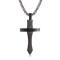 Kalen Fashion Unisex Stainless Steel Gold/Black/Silver Cross-shape Sword Pendants
