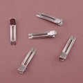 50PCS/bags  4.8cm Silver Filigree Arched Double Prongs Metal Alligator Clips Plain Hair Barrettes for DIY Crafts