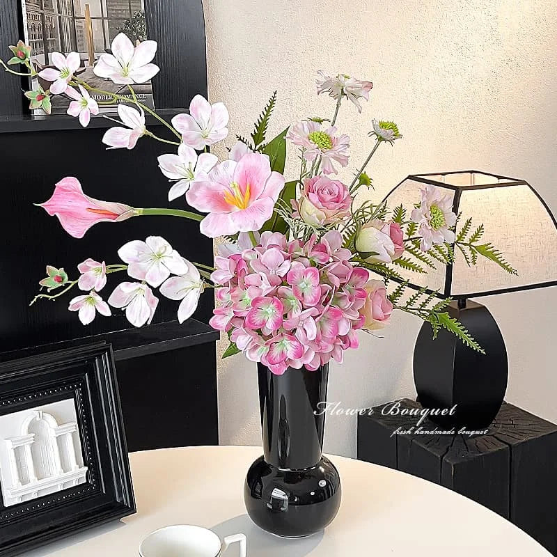 H519 Monet Garden Large Hydrangea Artificial Bouquet Home Decor High-End Bridal Bouquet Rose Ornament Decoration
