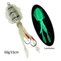 Deep Sea 15CM 60G Japanese Trolling Cuttlefish Octopus Squid Jig Heads Fishing Lures Soft Luminous Octopus Bait Squid Skirts