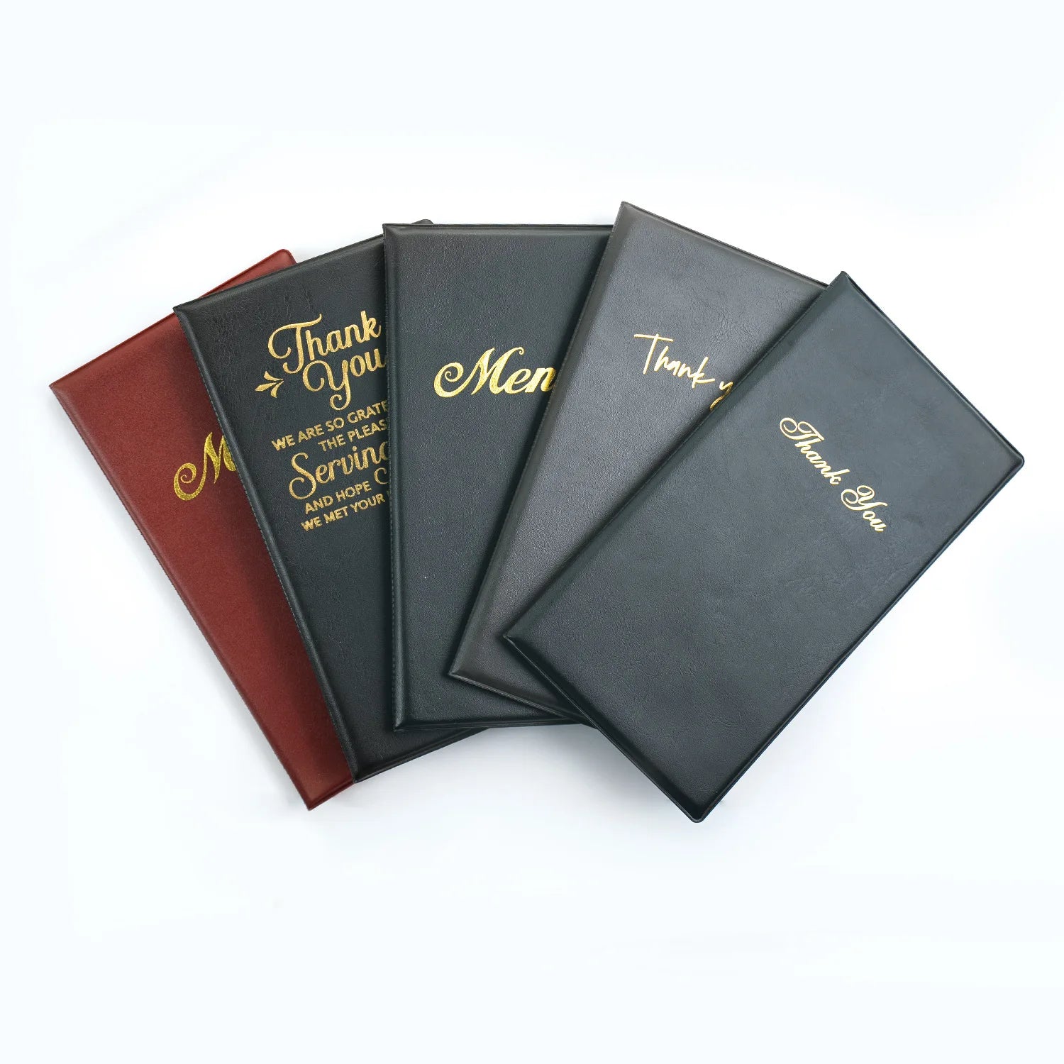 A5 logo Custom Cover PVC PU Leather Acrylic Table Wood Wooden Bill Clipboard Clip Board Restaurant Menu Holder Book Folder