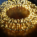 3D Round Ring Hanging Christmas String Lights for Outdoor Indoor Fairy Lights for Wall Home Decor Living Room Lights