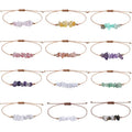 Popular Irregular Crushed Stone Rough Woven Bracelet Wax Thread Bohemian Style Braceletshandmade Gemstone Beach Bracelets