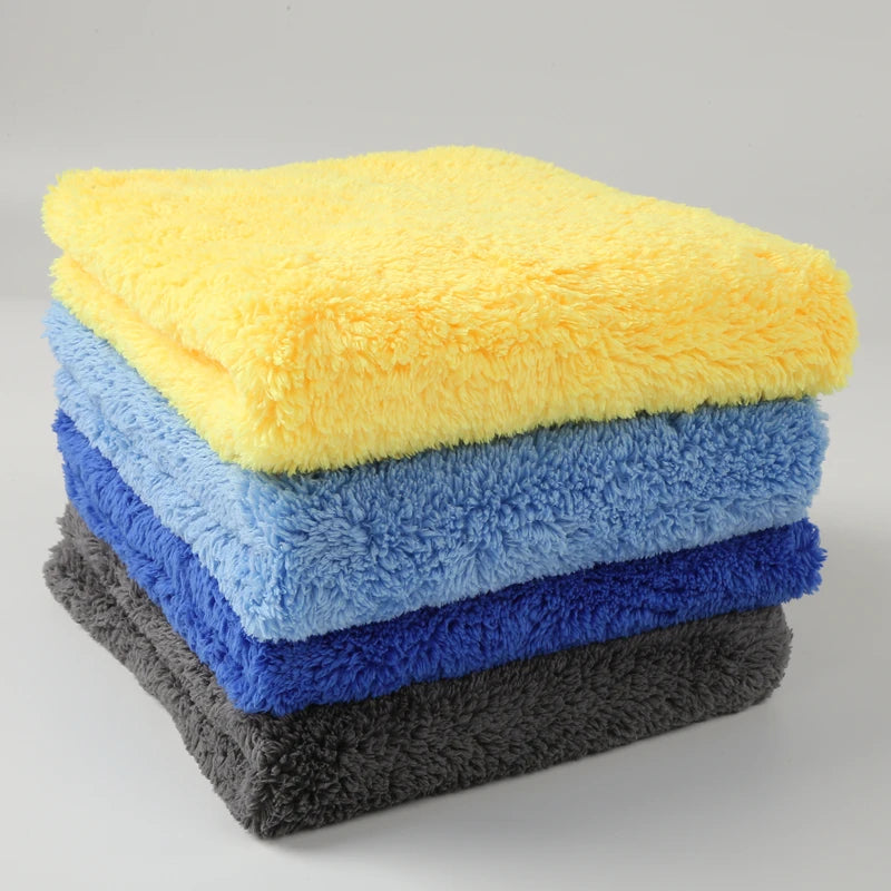 Good Quality Lint Free 500gsm Microfiber Towel Laser Cutting Car Detailing Edgeless Coral Fleece Towel Wholesale