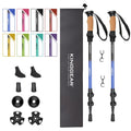 KingGear Ultralight Hiking Walking Stick Aluminum Alloy Telescopic Collapsible Trekking Poles for Women Men MegaBDM
