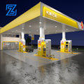 Manufacturer Full Set of Customize Steel Structure Space Frame Gas Filling Station Gas Station Equipment and Gas Station Canopy