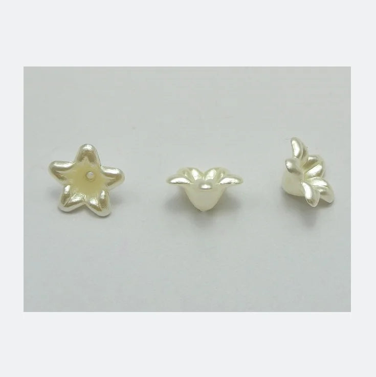 12mm Imitation Pearl Material Flower Shape Beads for Handmade Crafts Jewelry Decoration Making Acrylic Stamen Beads