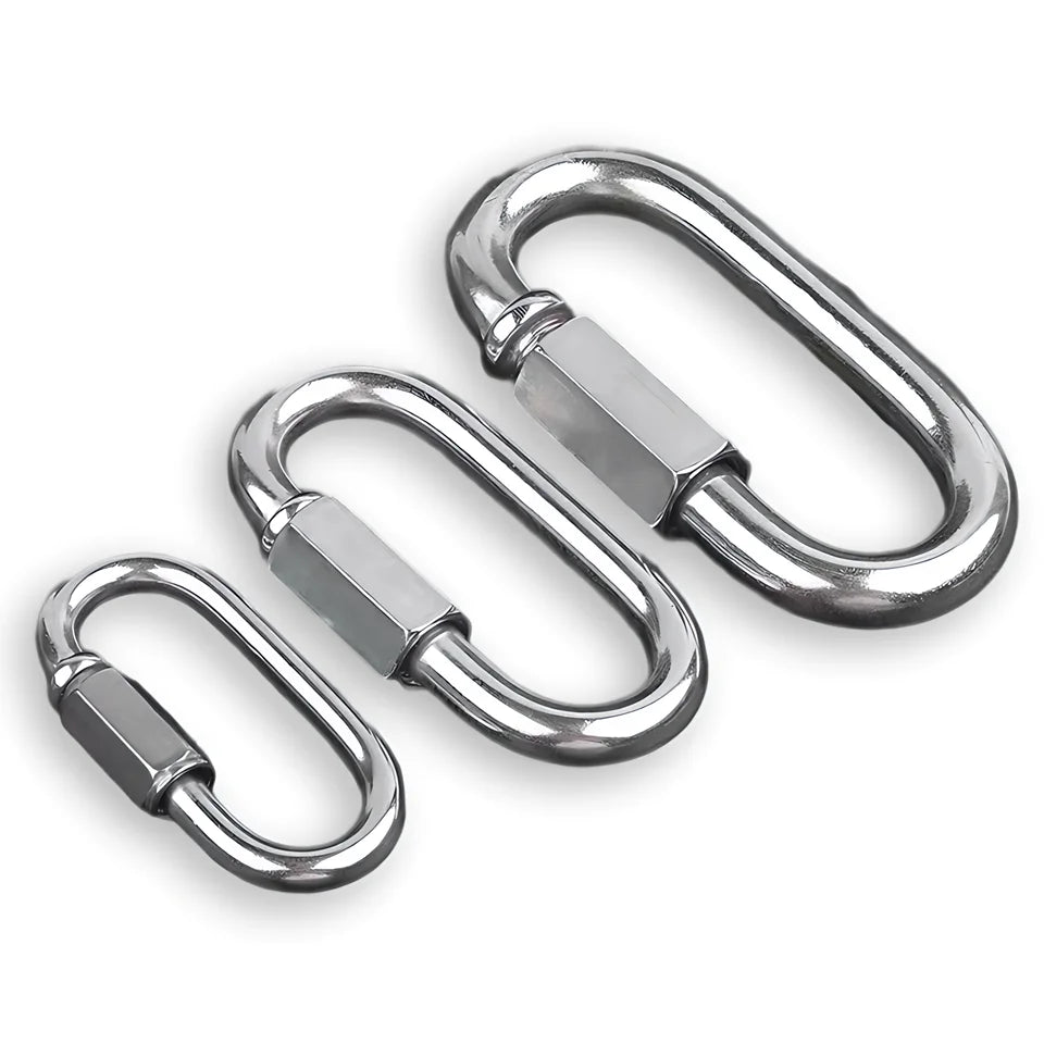 Factory AISI304/316 Stainless Steel Quick Link Carabiner D Shape Chain Links