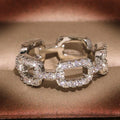 HOVANCI Fashion Adjustable Wedding Engagement Gold Silver Crystal Gemstone Diamond Finger Initial Ring Rings Jewelry Women