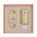 CIGARLOONG Luxury Cigar Cutter & Lighter Torch Jet Flame Windproof Stainless Steel Scissors-Foldable Cigar Accessories Gift Set