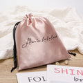 Custom Logo Printing Shiny Satin Dust Bag for Soft Drawstring Bag Hair Gift Packing Silk Satin Pouch for Clothing