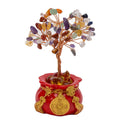 12CM Mini Chakra Crystal Money Tree Feng Shui Chakra Tree of Life Car Office and Home Decor for Wealth and Luck