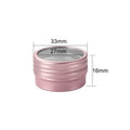 10g 10ml Mini Olives Oil Aluminum Tin Box Window Iridescent Candle Jar Lip Balm Slide Tin with Screw Lid