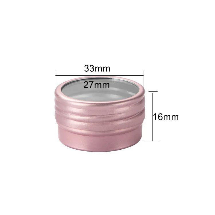 10g 10ml Mini Olives Oil Aluminum Tin Box Window Iridescent Candle Jar Lip Balm Slide Tin with Screw Lid