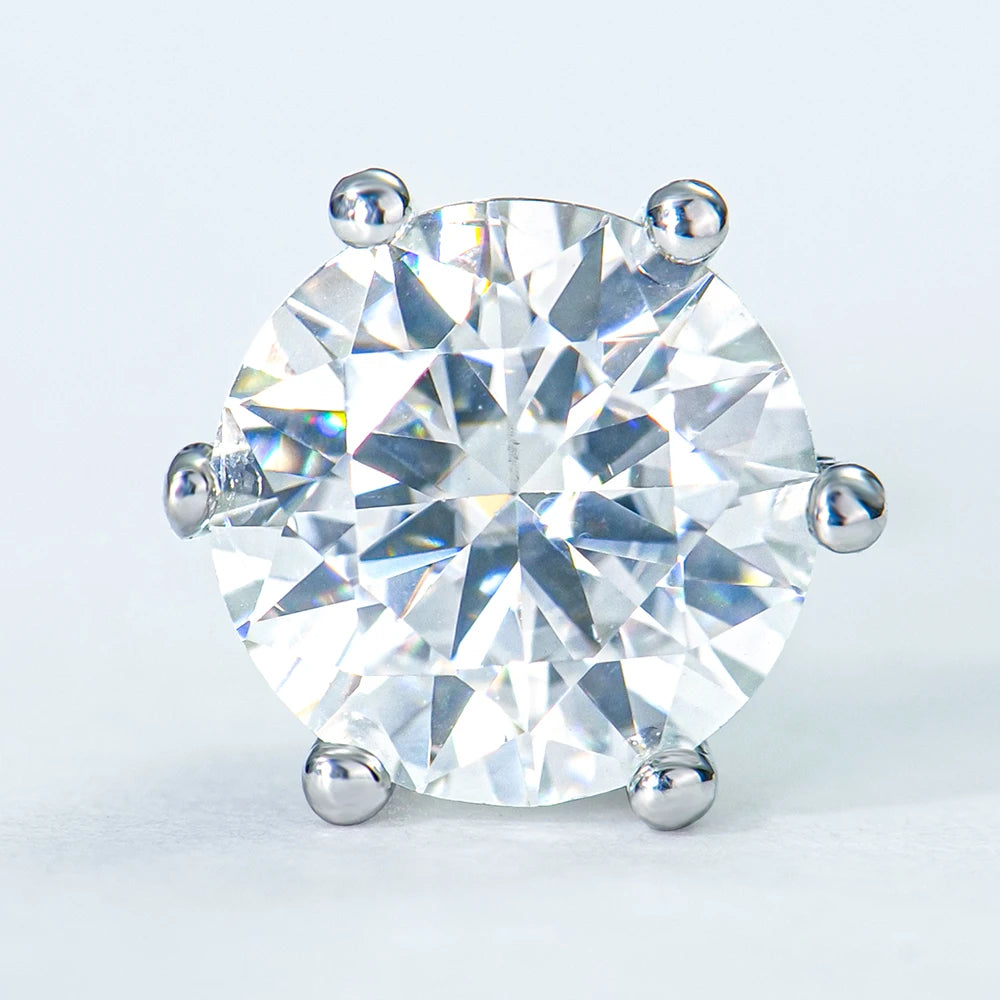 China Custom Jewelry Wholesale 1.0ct 6.5mm 925 Silver Pass Diamond Tester  Studs Vvs Mossanite Moissanites Earrings with Gra Cer