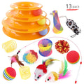 Multifunctional Kitten  Plush Mice Cat Toys with Catnip Turntable Cat Toy Popping Mouse Cat Toy