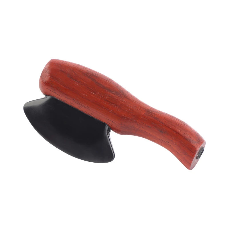 Electrothermal Bian Stone Gua Sha Tool Body Massage Moxibustion Device Wooden Handle Bian Stone Meridian Massage Board