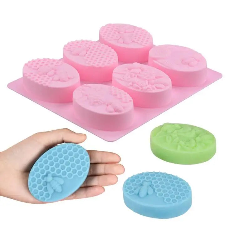 HY Bumble Bee Soap 3D Mold for Homemade Soaps Lotion Bar Jello Bath Bomb Beeswax Resin Chocolate Dessert