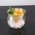 Wholesale Glass Bowl Special Western Restaurant Tableware Double Layer Glass Fruit Bowl Ice Chilled Serving Bowl