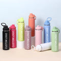 Large Capacity Double Wall Vacuum Tumblers Wholesale Bulk Stainless Steel Sports Water Bottle With Handle and Straw Lip