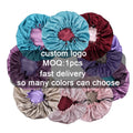 Wholesale Stock Sleep Head Cover Adjustable Bonnet  Plain Colorful Sleep Hair Bonnet