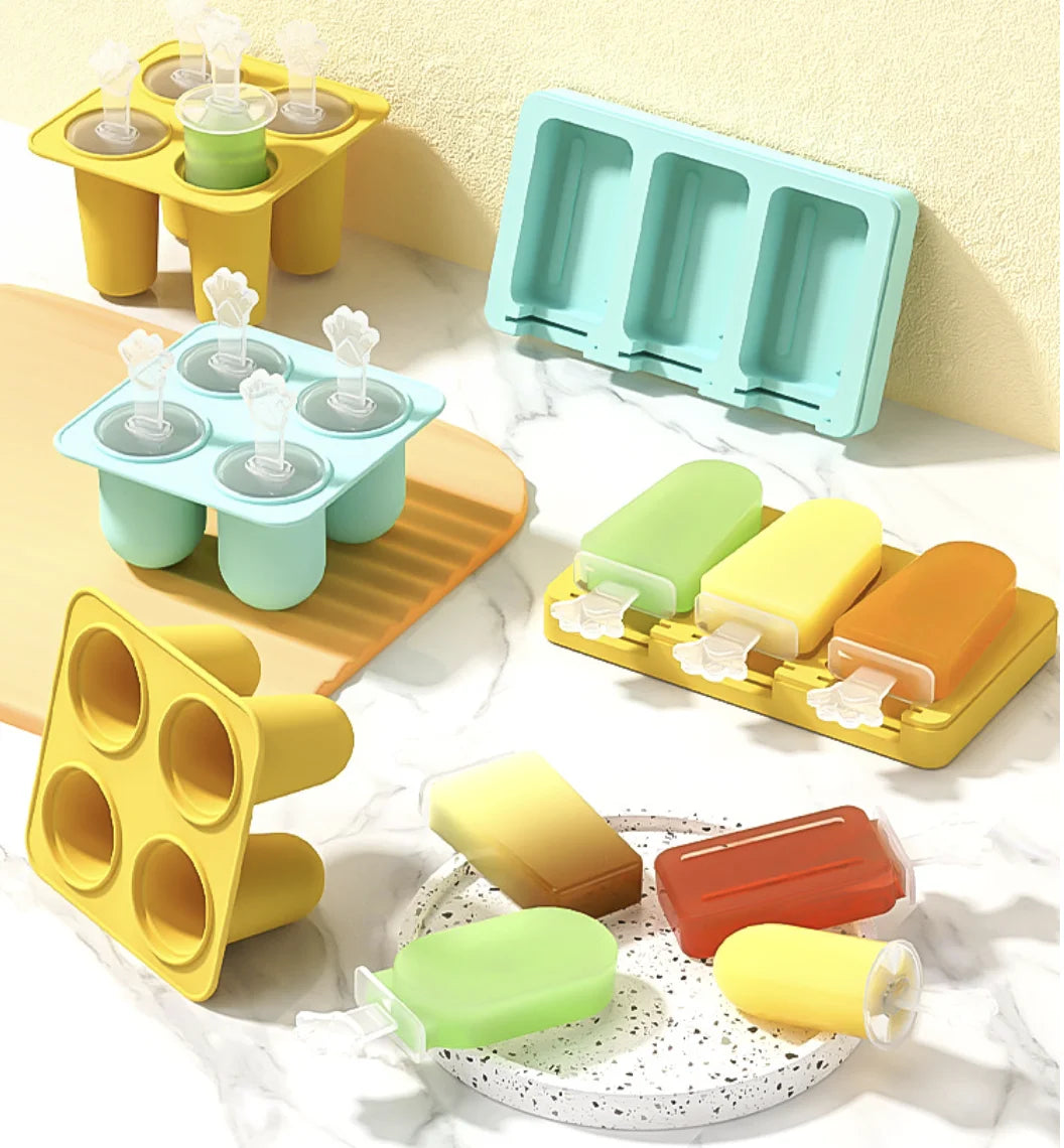Wholesale Eco-Friendly Food-grade BPA Free Silicone Popsicle & Ice Cream Mold Maker with Easy Release for Kids DIY