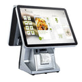 15.6 Inch and 11.6 Inch Desktop Printer Qr Code Scanner Cashier Capacitive Touch Screen Computer All in One Dual Screen Pos