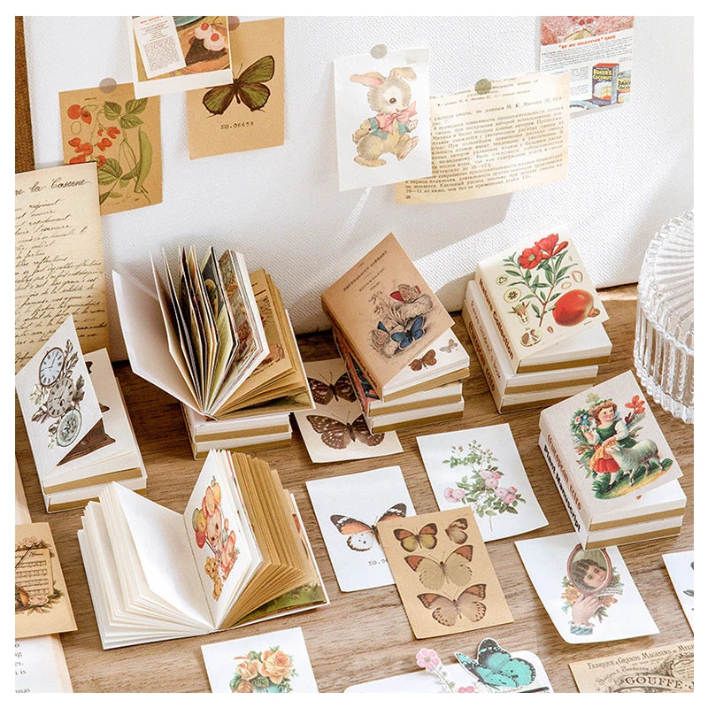 80pcs Journal Planner Sticker Set DIY Vintage Scrapbook Supplies Scrapbooking Decorative Retro Stickers
