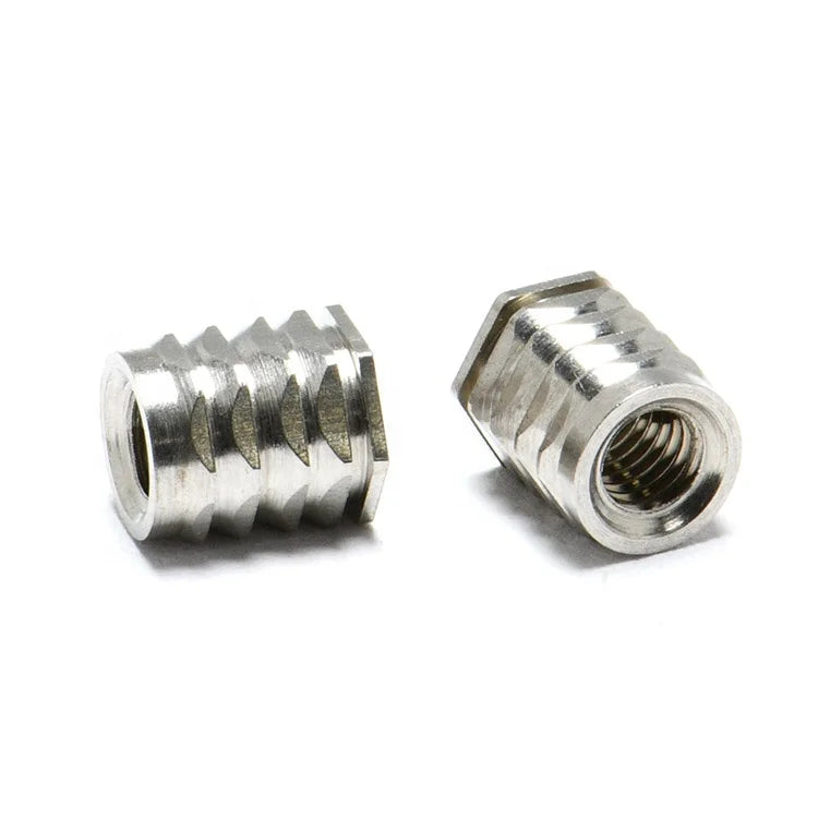 Ingks Stainless Steel/Carbon Steel/Zinc Fish Scale Knurled Hex Insert Nuts with Customization
