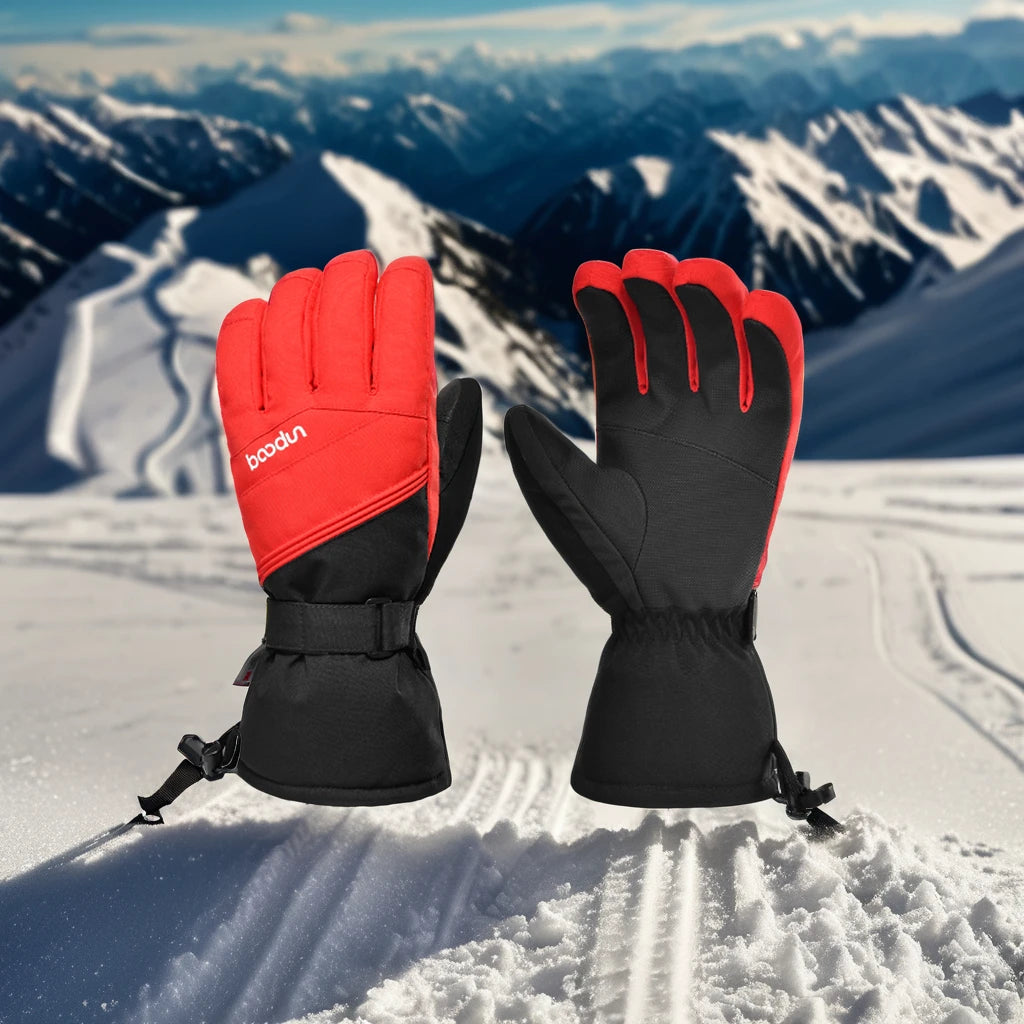 HBG 1384 Winter Insulated Sports Ski Gloves Cotton Waterproof Windproof Home Outdoor Snowboarding Skiing Touch Screen