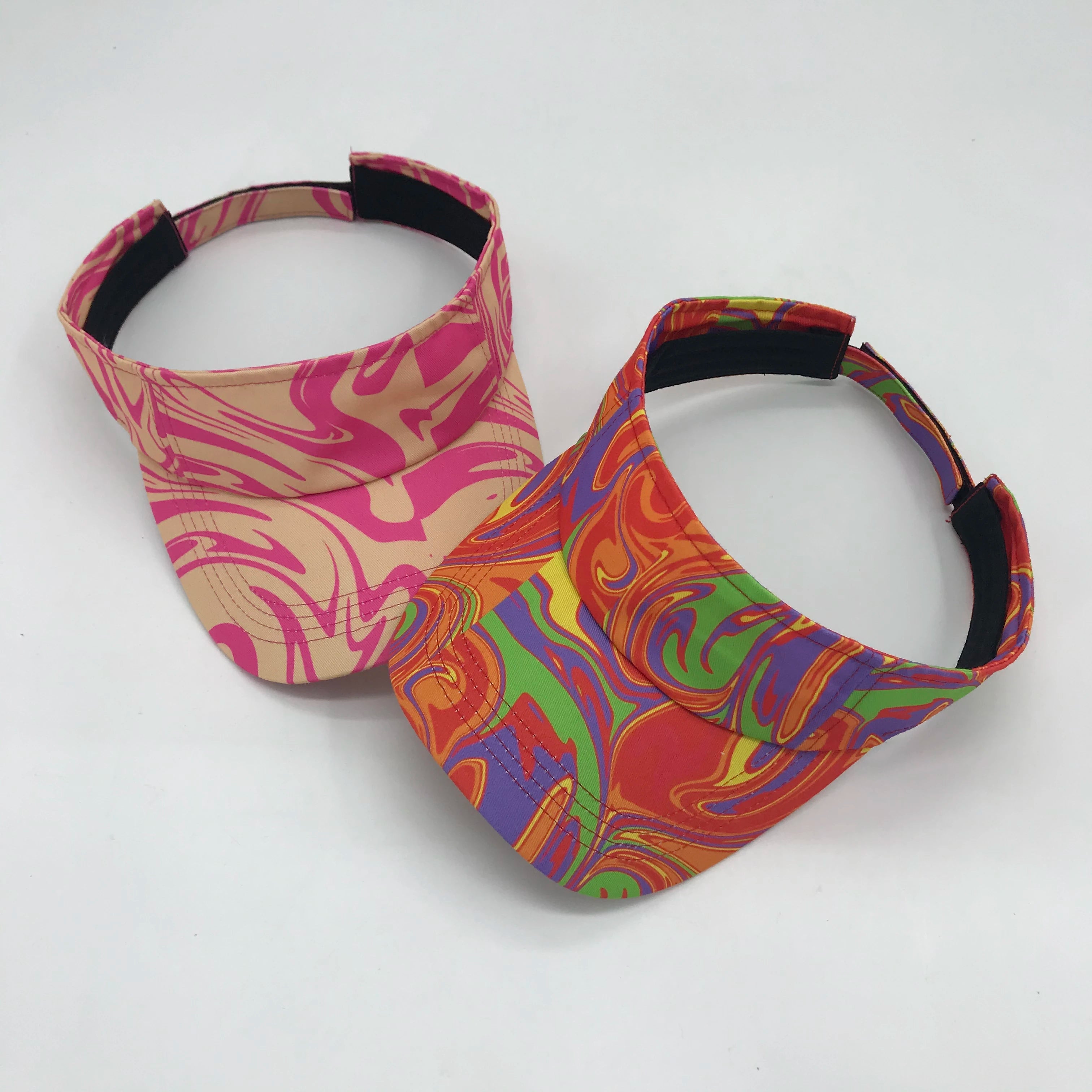 2023 Hot Selling All-Over Printed Sun Visor Cap Custom Logo Polyester Headwear for Sports Outdoor Travel and Fishing